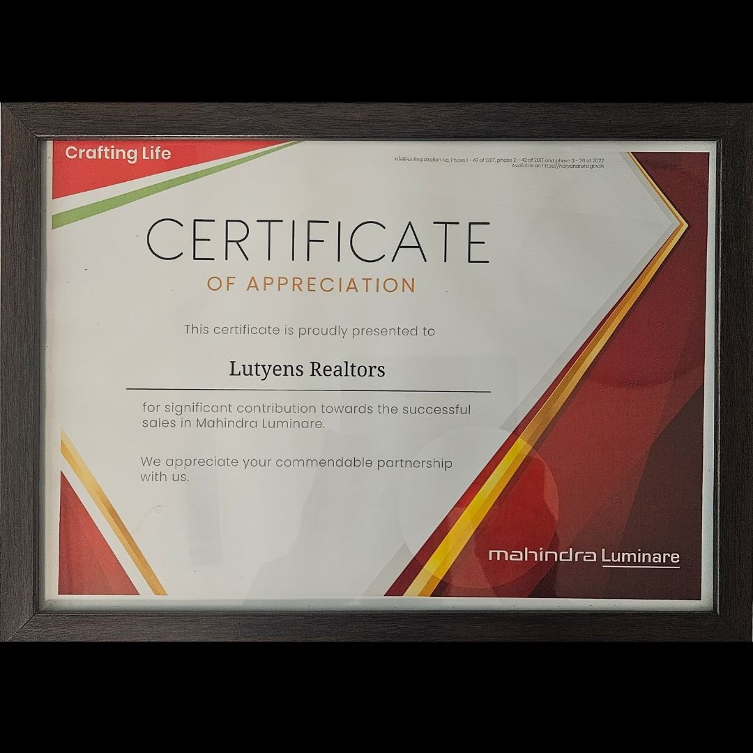 Certificate of Appreciation